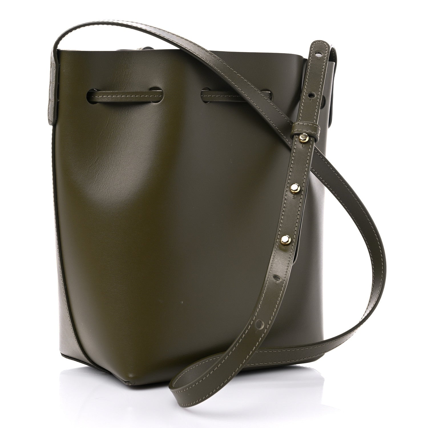 Mansur Gavriel Calfskin Mini Bucket Bag Olive 2 of 10