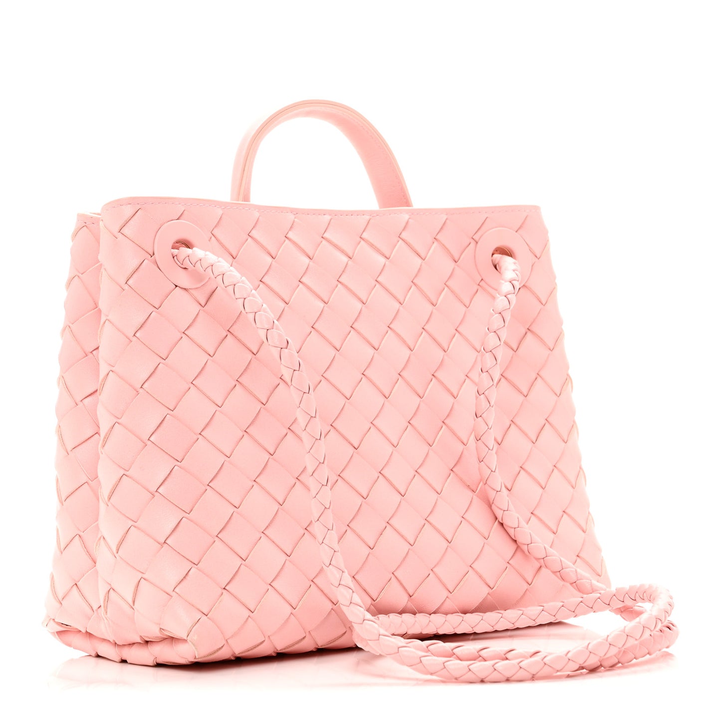 Nappa Intrecciato Small Andiamo Shoulder Bag Blush
