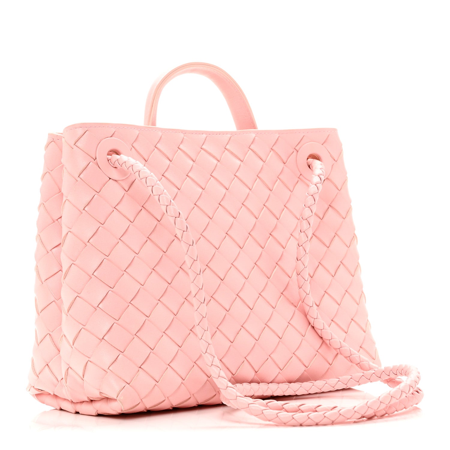 Bottega Veneta Nappa Intrecciato Small Andiamo Shoulder Bag Blush 3 of 10