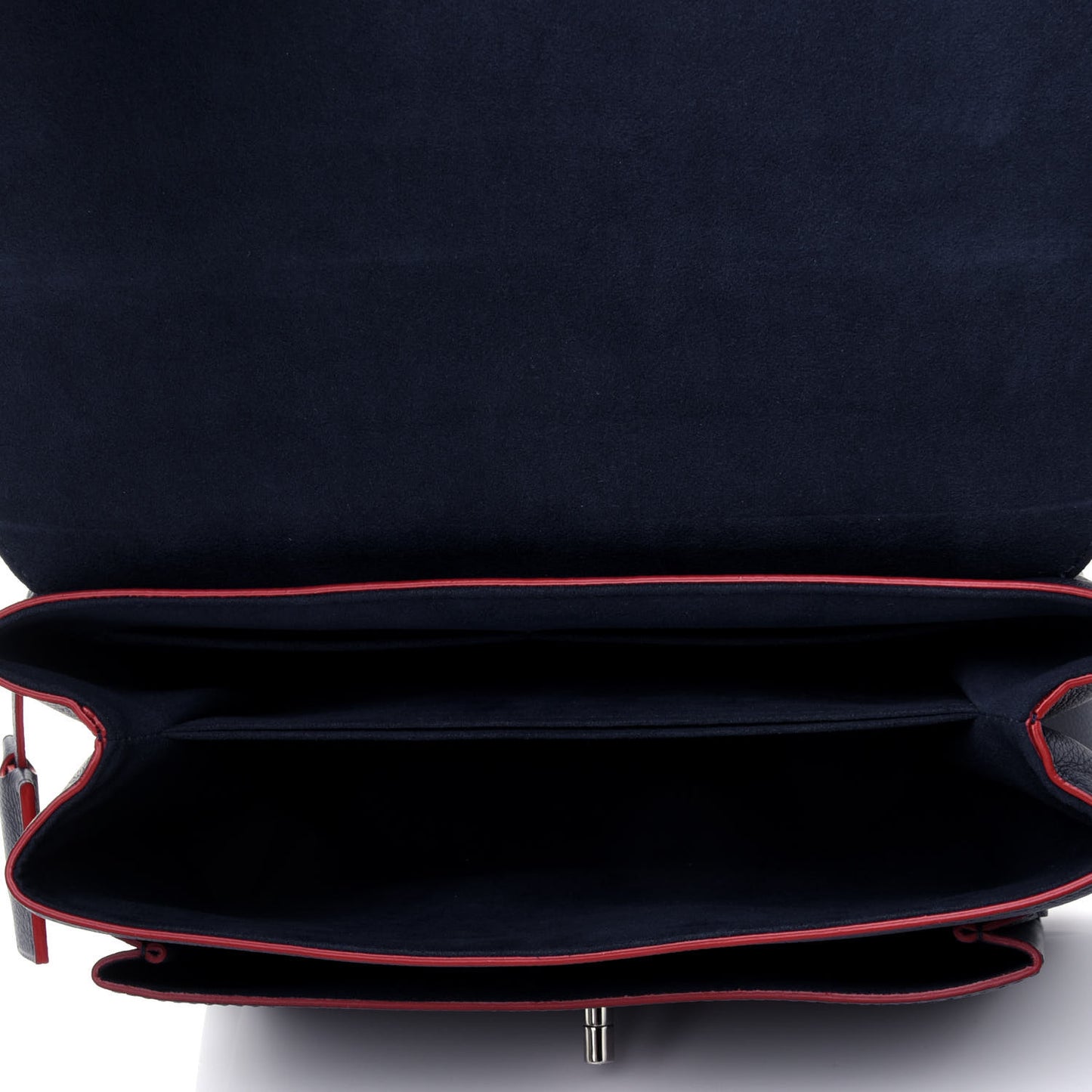 Soft Calfskin My Lockme Top Handle Marine Rouge