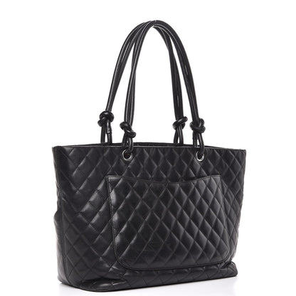 Chanel Calfskin Quilted Large Cambon Tote Black 3 of 25
