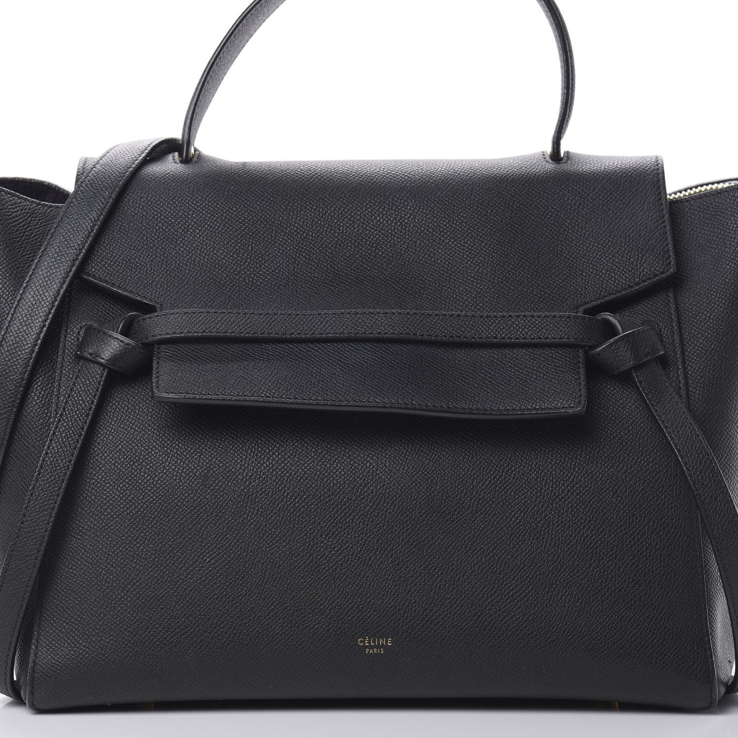 Grained Calfskin Mini Belt Bag Black