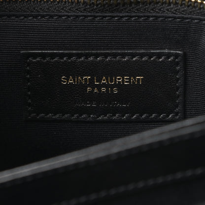Saint Laurent Calfskin Y Quilted Monogram Toy Loulou Crossbody Bag Black 6 of 12