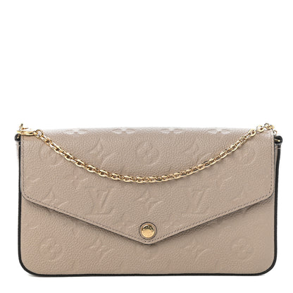 Louis Vuitton Empreinte Pochette Felicie Chain Wallet Tourterelle 1 of 9
