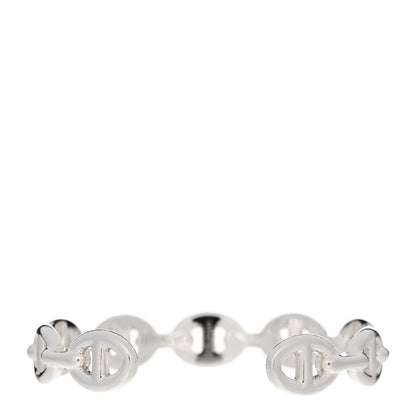 Hermes Sterling Silver MM Chaine d'Ancre Enchainee Cuff Bracelet SH 2 of 6