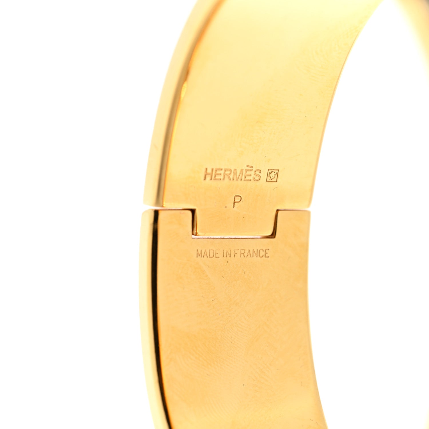 Hermes Enamel Wide Clic Clac H Bracelet Black 4 of 5