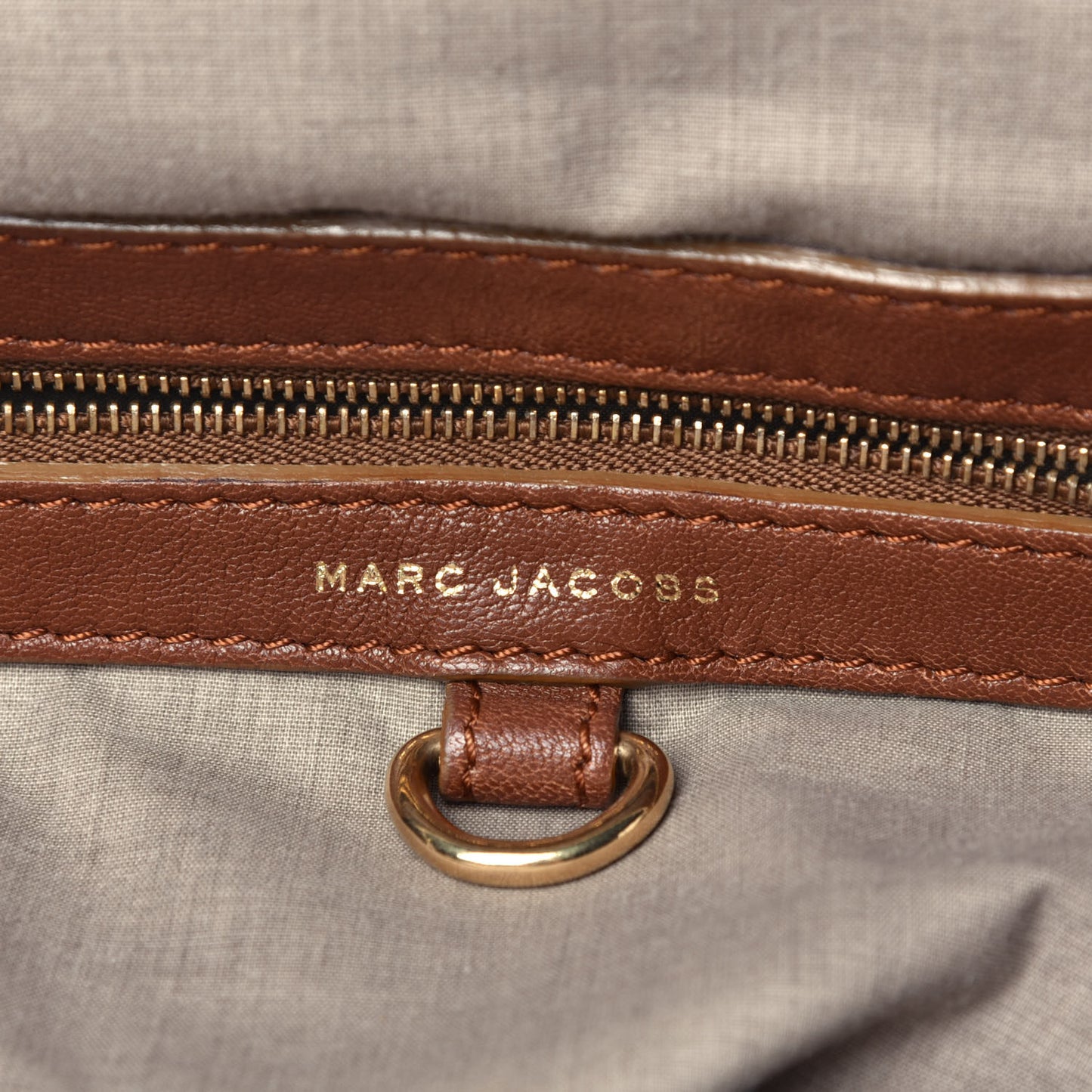 Calfskin Quilted Stam Brown