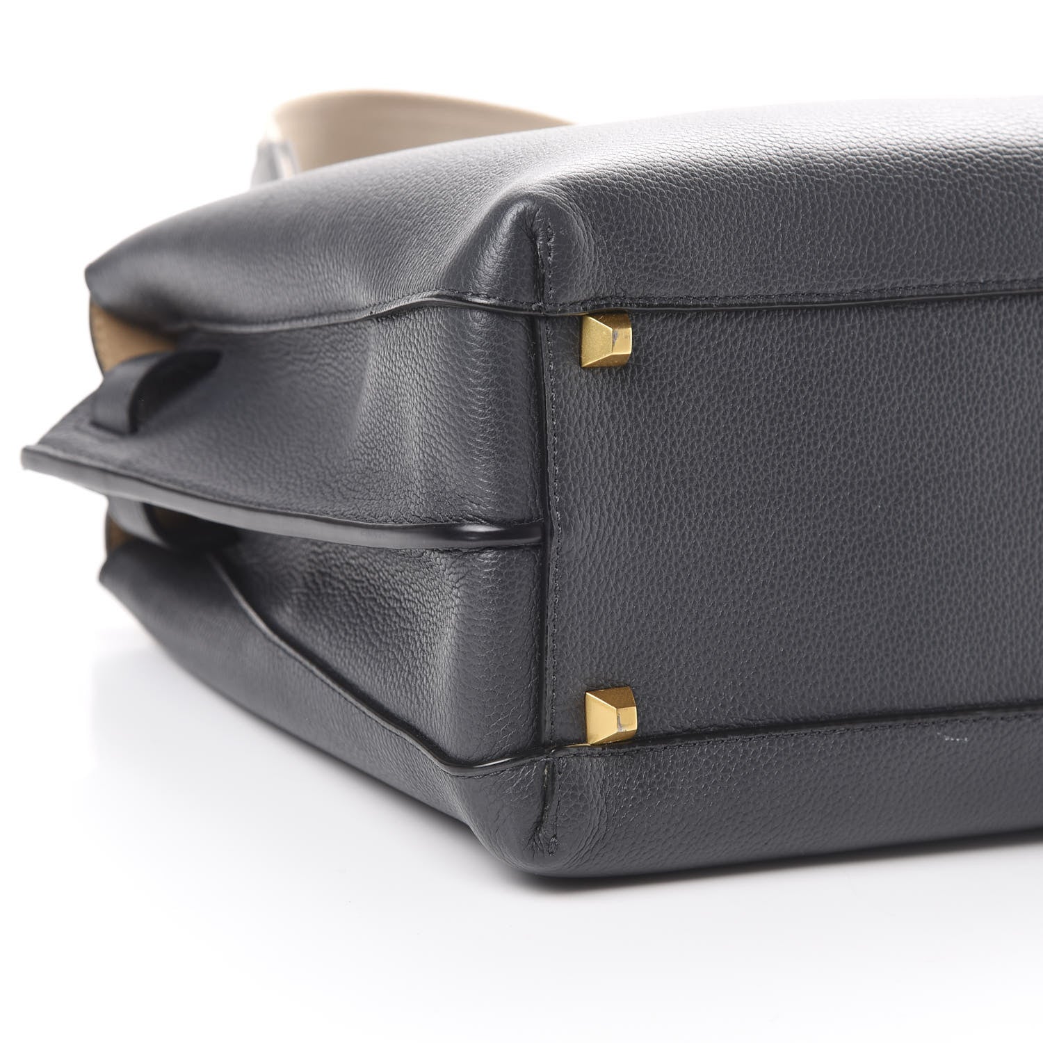 MCM Grained Calfskin Medium Milla Tote Phantom Grey 9 of 11