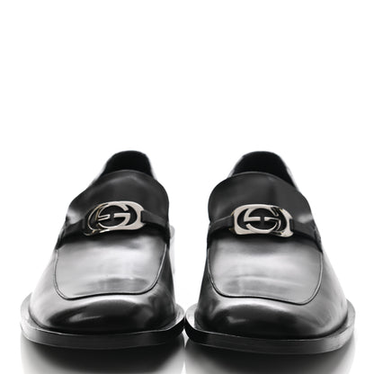 Gucci Calfskin Interlocking G Mens Loafers 10 Black 2 of 8