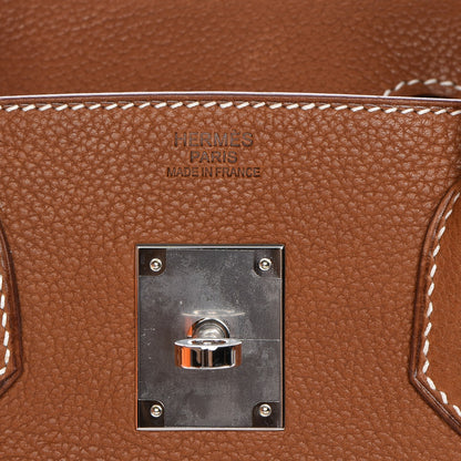 Hermes Natural Barenia Faubourg Birkin 30 Fauve 28 of 33