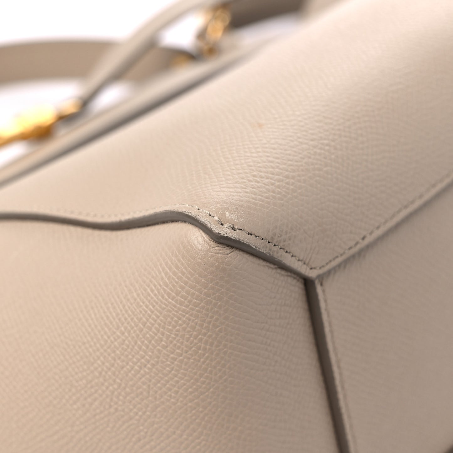Baby Grained Calfskin Micro Belt Bag Light Taupe