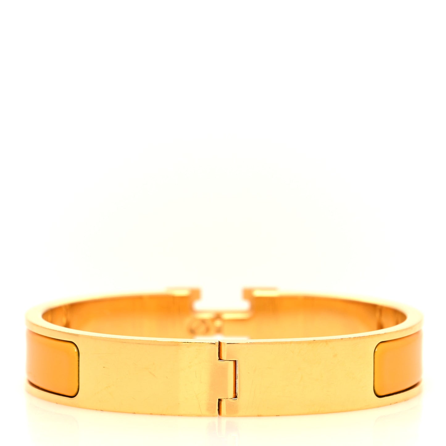 Enamel Narrow Clic Clac H Bracelet PM Jaune Madras