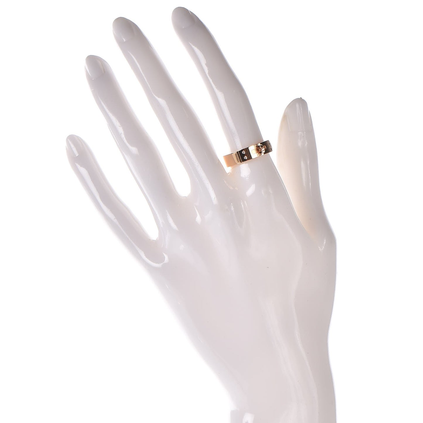18K Rose Gold Diamond PM Kelly Ring 54 6.75