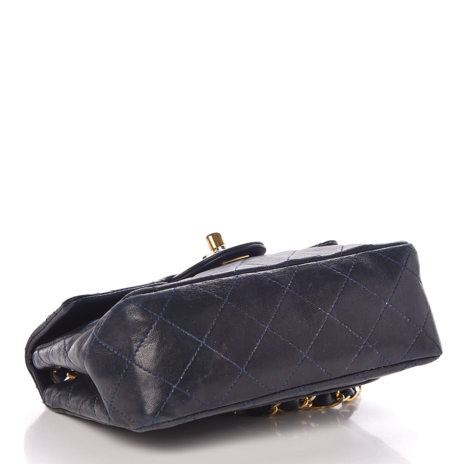Chanel Lambskin Quilted Mini Square Flap Bag Navy 4 of 12