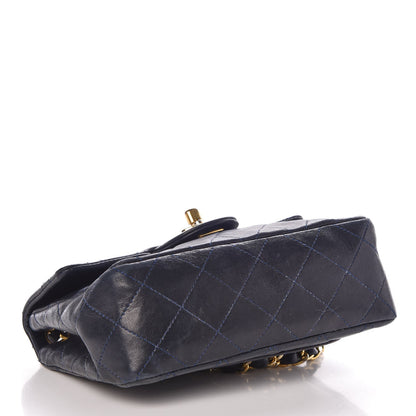 Chanel Lambskin Quilted Mini Square Flap Bag Navy 4 of 12