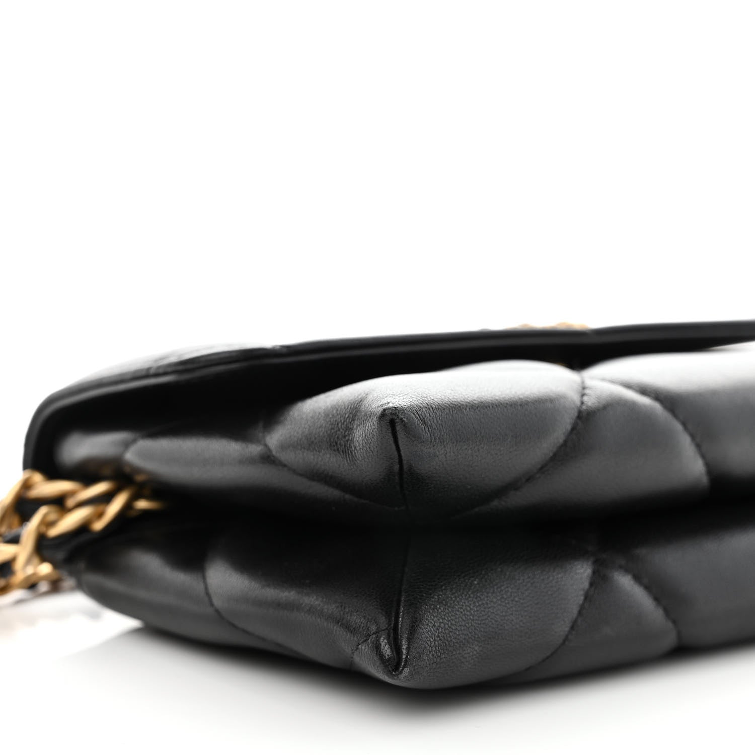 Chanel Lambskin Quilted Chanel 19 Flap Clutch Black 11 of 14