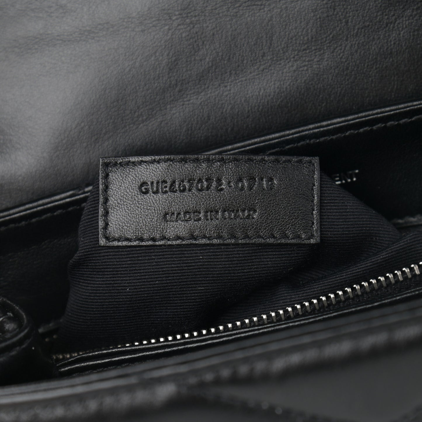 Calfskin Y Quilted Monogram Toy Loulou Crossbody Bag Black