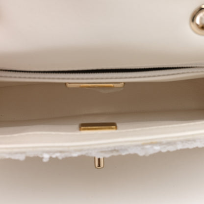 Chanel Sequin Small Single Flap White 5 of 10