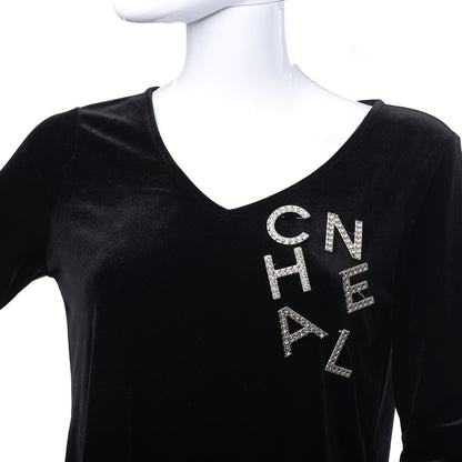 Chanel Crystal Cha-Nel Logo Brooch Set Gold 2 of 7