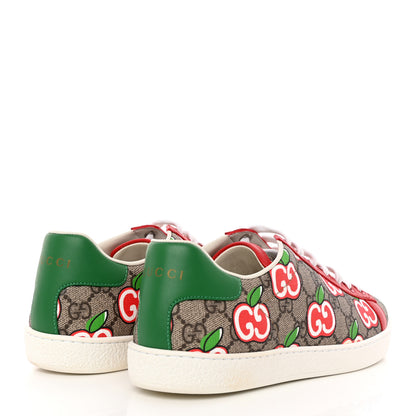 Gucci GG Supreme Monogram Apple Womens Ace Sneakers 38 Red 4 of 11