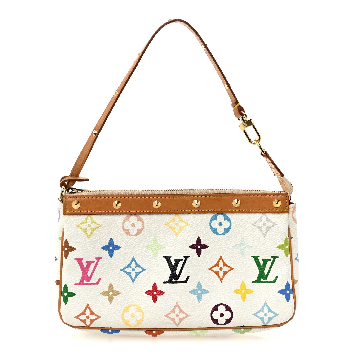 Louis Vuitton Monogram Multicolor Pochette Accessories White 1 of 9