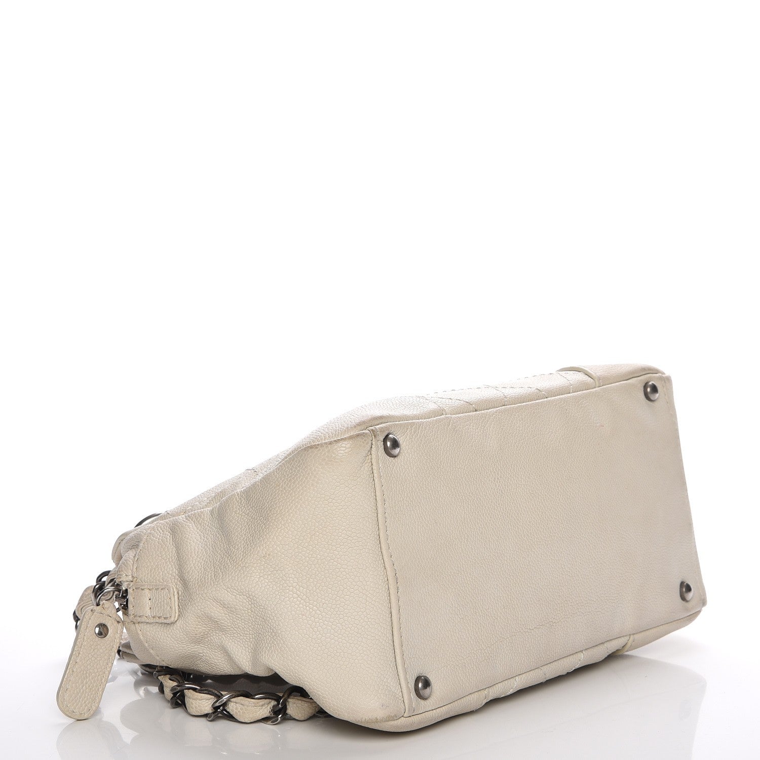 Chanel Distressed Caviar Outdoor Ligne Tote White 4 of 9