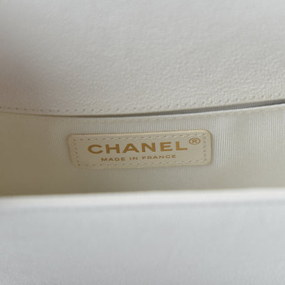 Chanel Caviar Quilted Small Boy Flap White 8 of 11