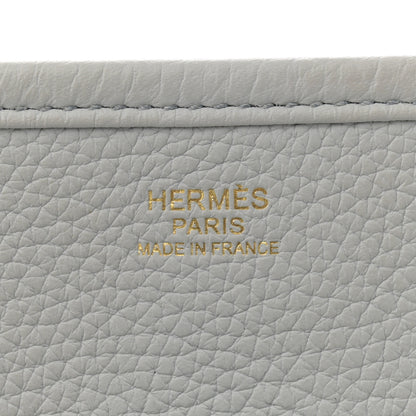 Hermes Taurillon Clemence Evelyne III PM Bleu Pale 6 of 13