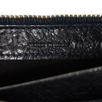 Balenciaga Agneau Classic Hardware Money Wallet Dark Night 9 of 11