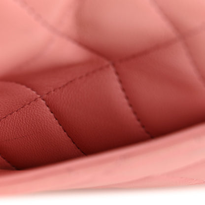 Chanel Lambskin Quilted Large Flap Wallet Pink 12 of 15