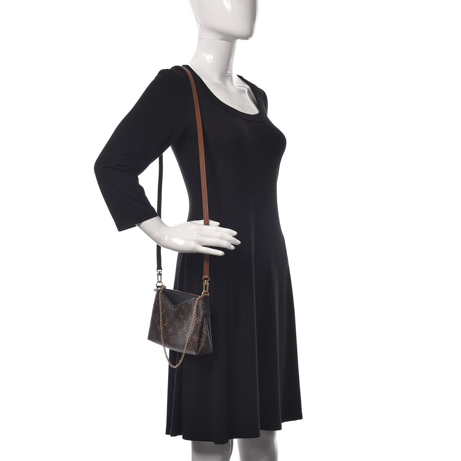 Louis Vuitton Monogram Pallas Clutch Black 2 of 18