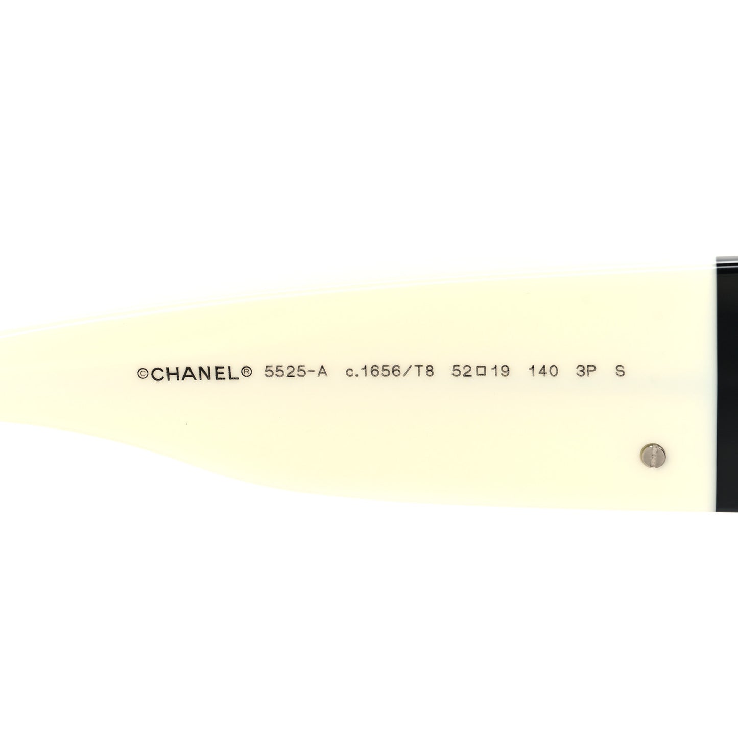 Acetate Rectangle Sunglasses 5525 Black White