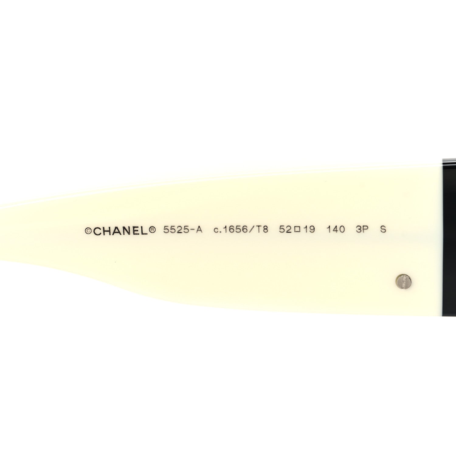 Chanel Acetate Rectangle Sunglasses 5525 Black White 5 of 8