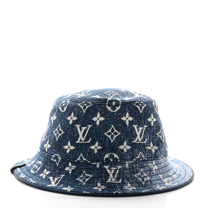 Louis Vuitton Monogram Denim Jacquard Bob Bucket Hat S Blue 3 of 6