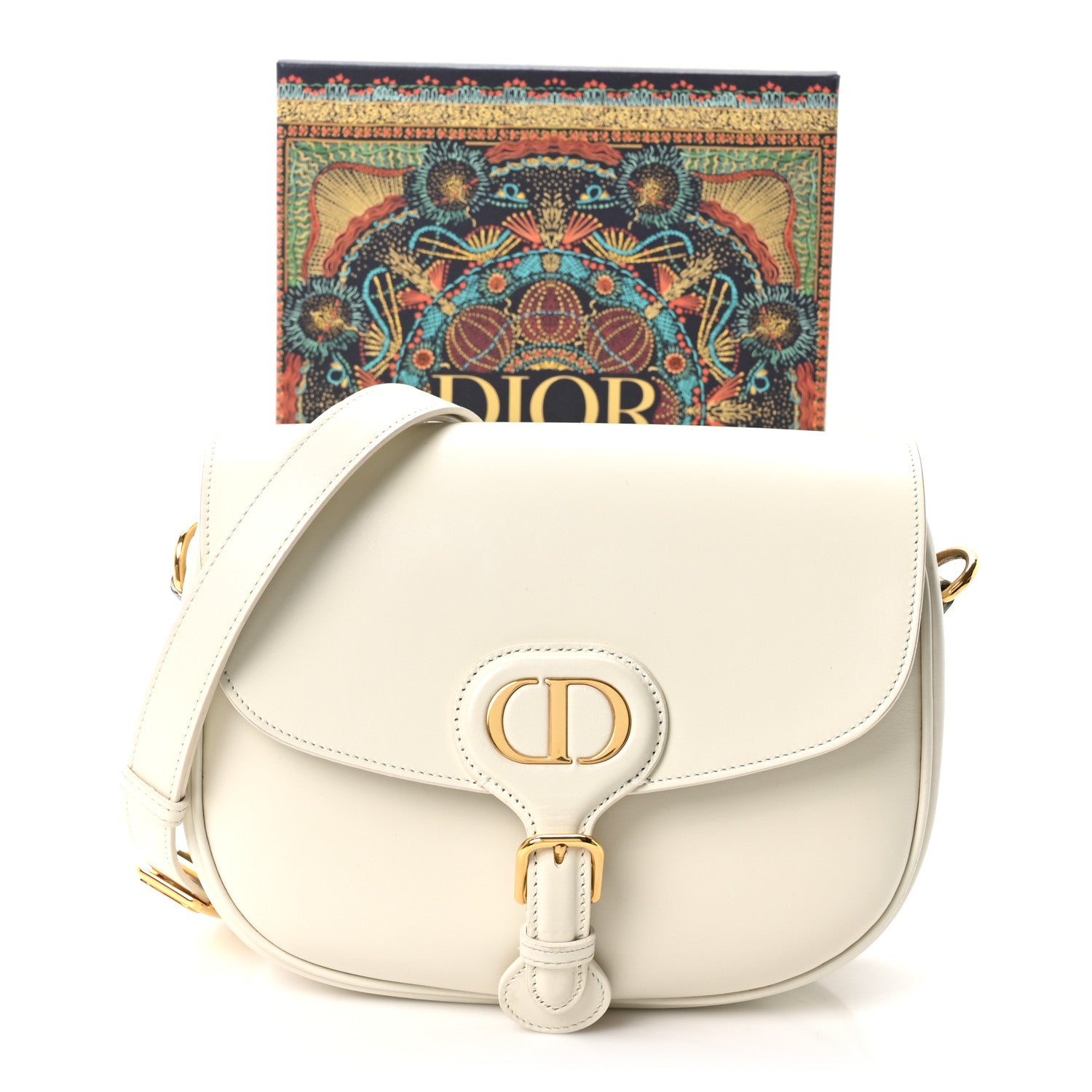 Christian Dior Box Calfskin Medium Bobby Flap Latte 1887822