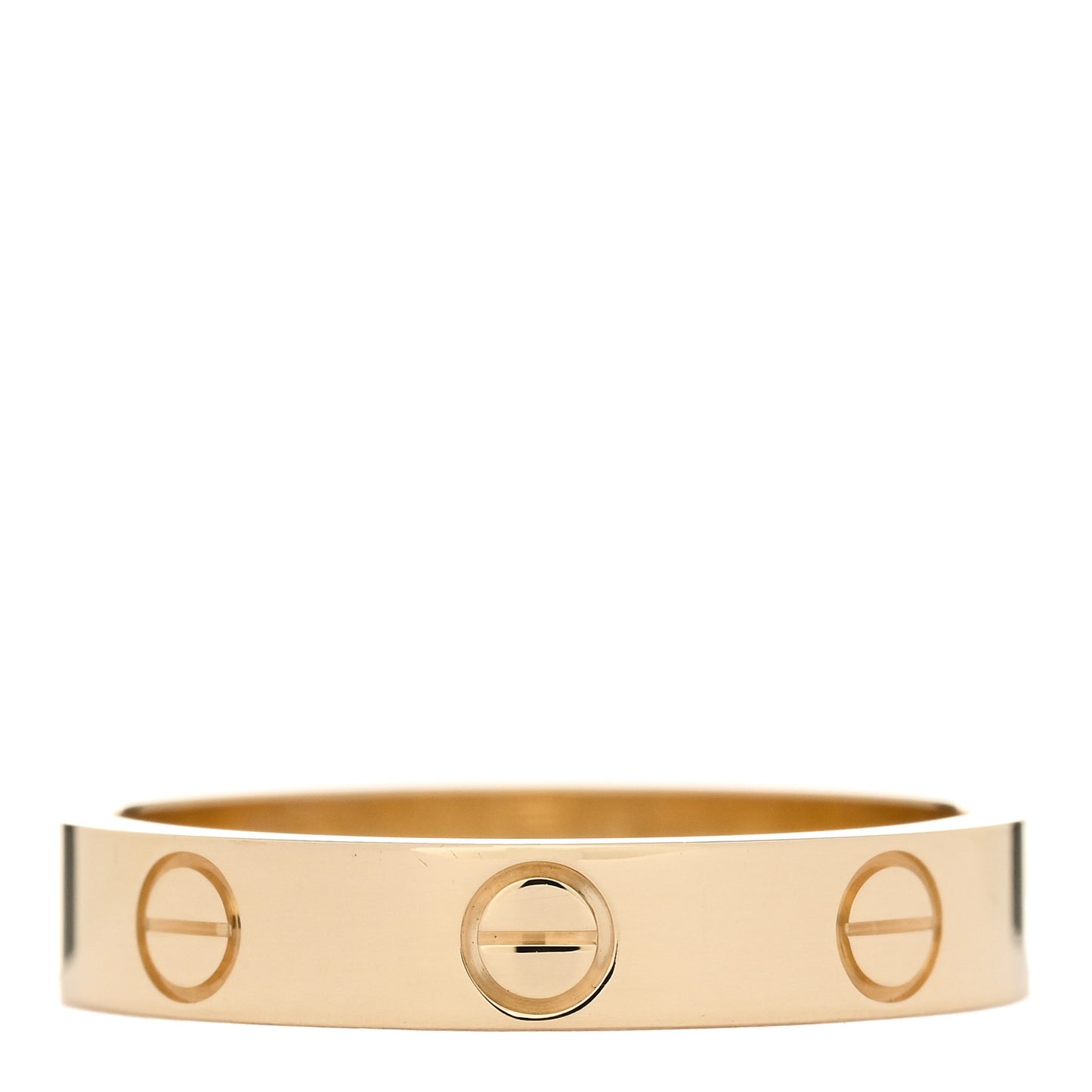 18K Yellow Gold 3.5mm LOVE Wedding Band Ring 53 6.5
