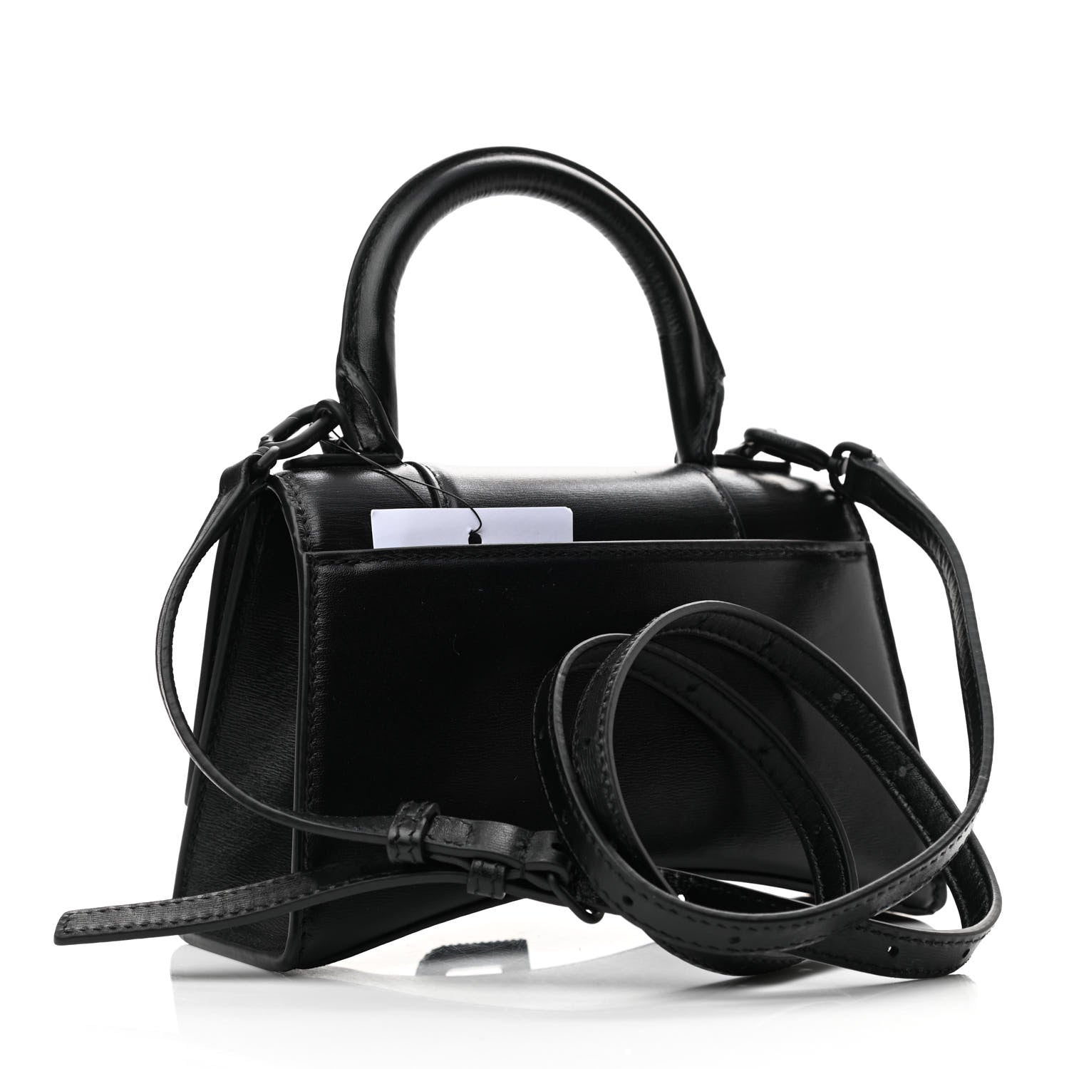 Balenciaga Shiny Box Calfskin Strass Hourglass Top Handle Bag XS Black 3 of 11