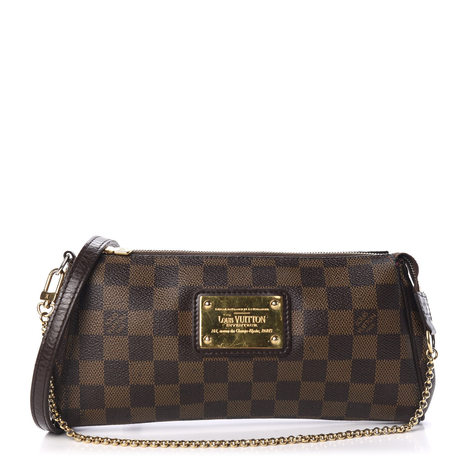 Louis Vuitton Damier Ebene Eva Clutch 1 of 9