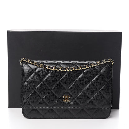 Chanel Caviar Quilted Wallet On Chain WOC Black 12 of 12
