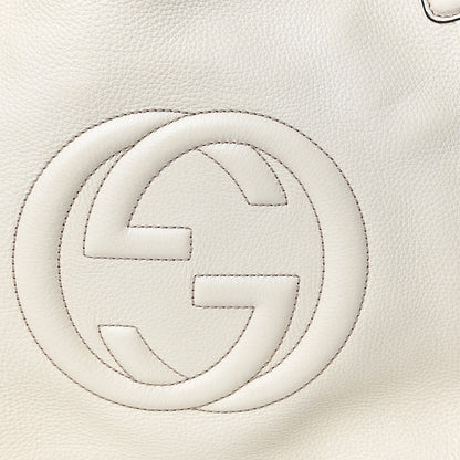 Gucci Pebbled Calfskin Medium Soho Shoulder Bag Off White 11 of 11