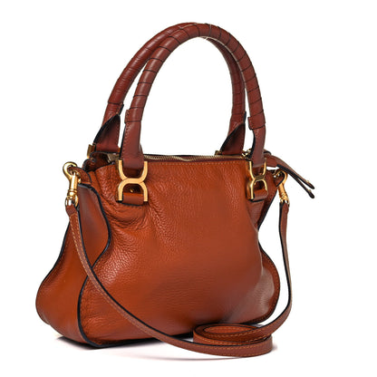 Chloe Calfskin Small Marcie Satchel Tan 3 of 9
