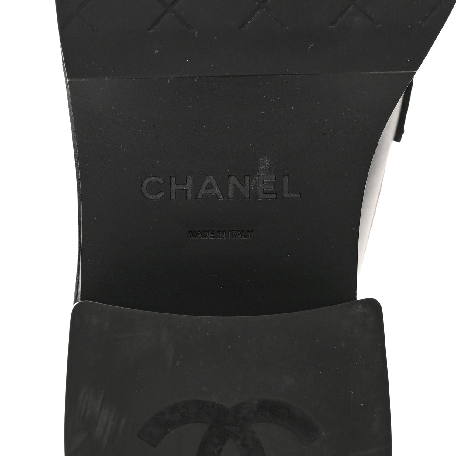 Chanel Calfskin CC Platform Loafers 37.5 Black 8 of 9