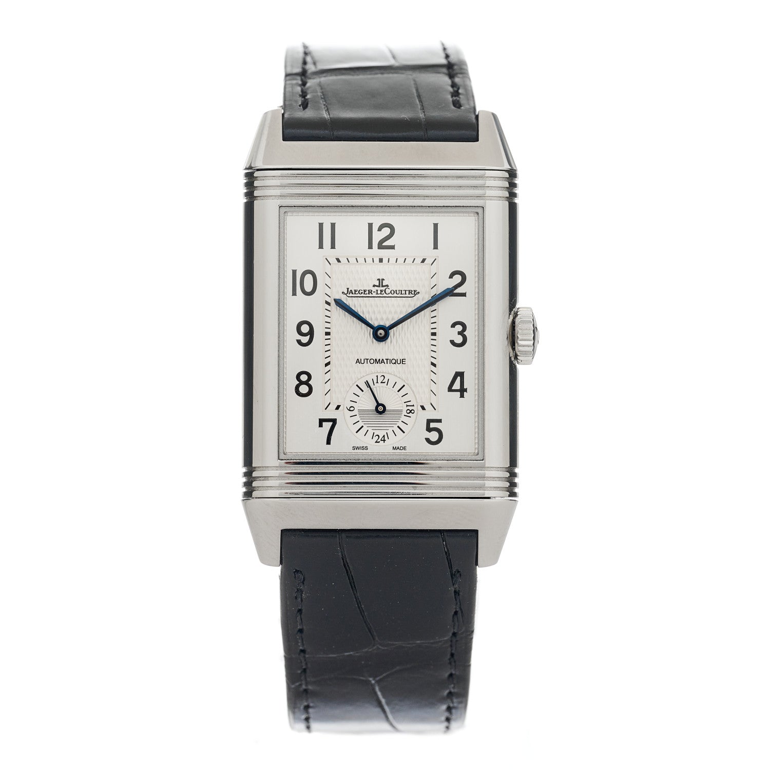 Jaeger-LeCoultre Stainless Steel Alligator 28.3mm Reverso Duoface Automatic Watch Q38384AB 1 of 6