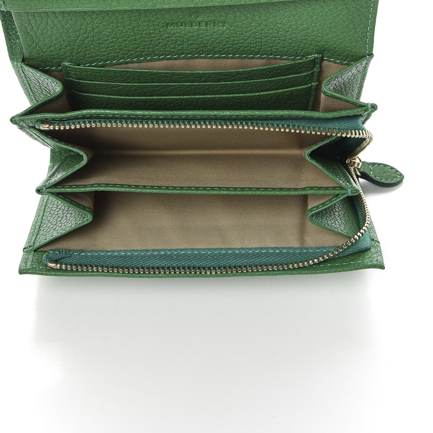 Small Classic Grain Tree French Purse Wallet Green
