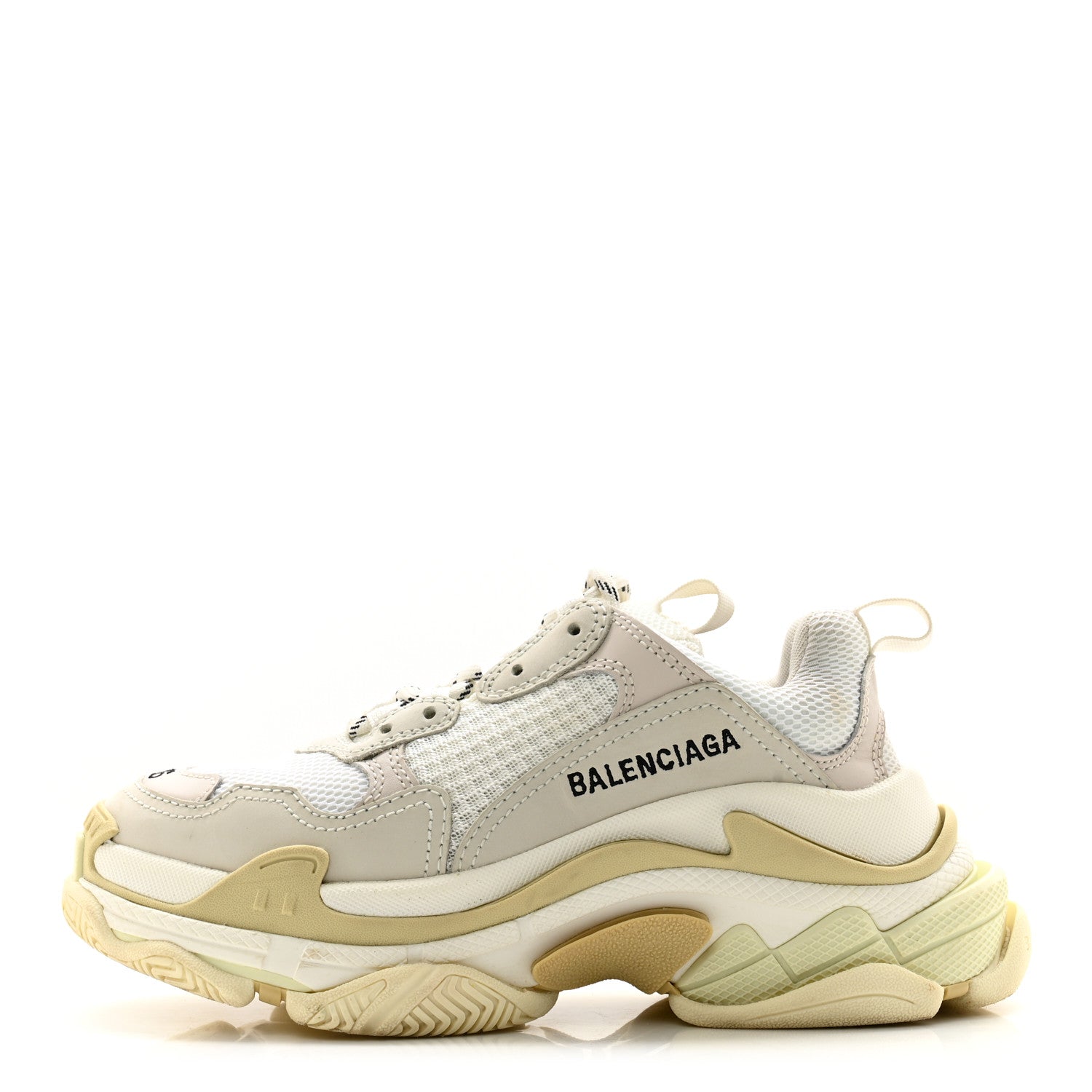 Balenciaga Fabric Mesh Womens Triple S Sneakers 36 White 1 of 12