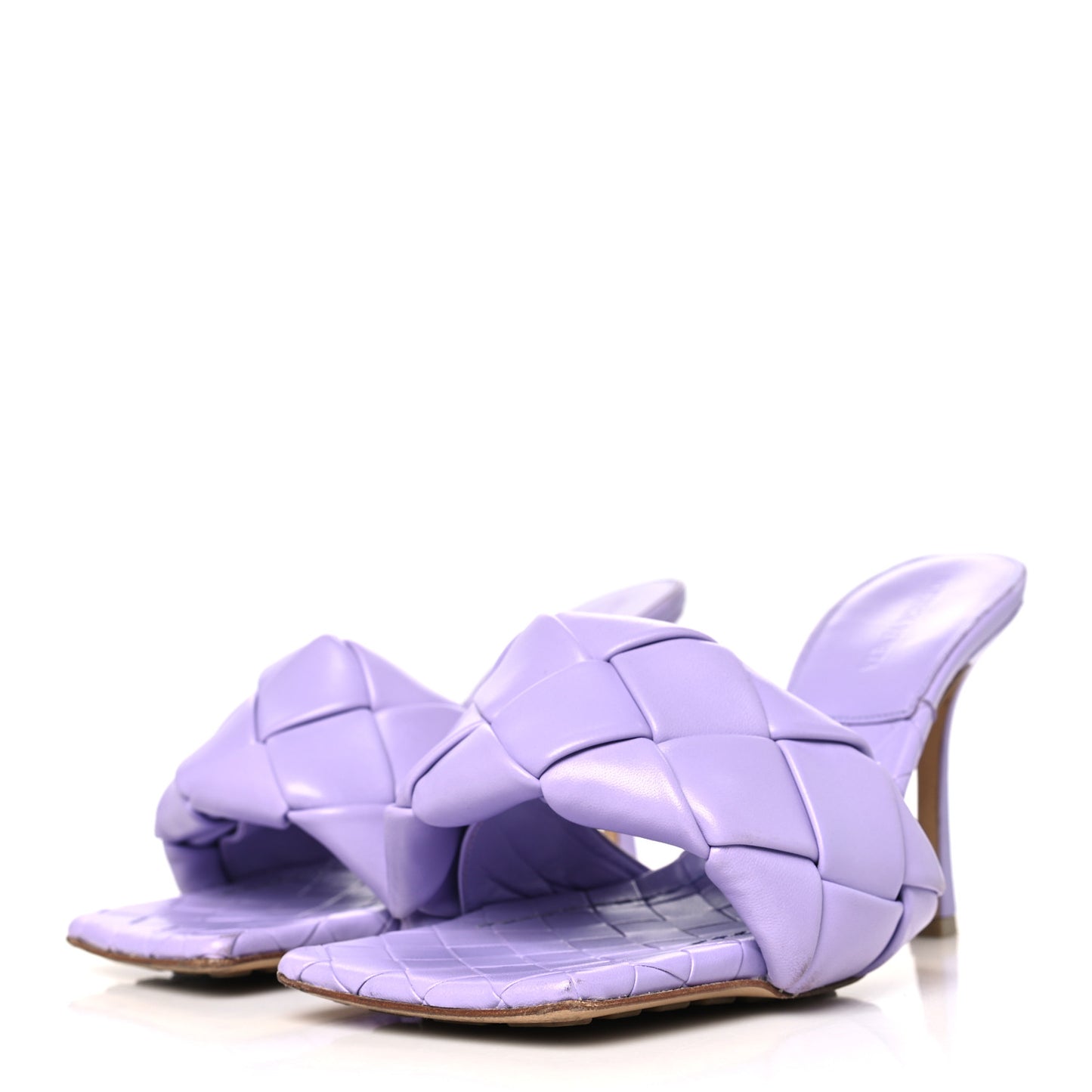 Nappa Maxi Intrecciato Lido Mule Sandals 40 Wisteria