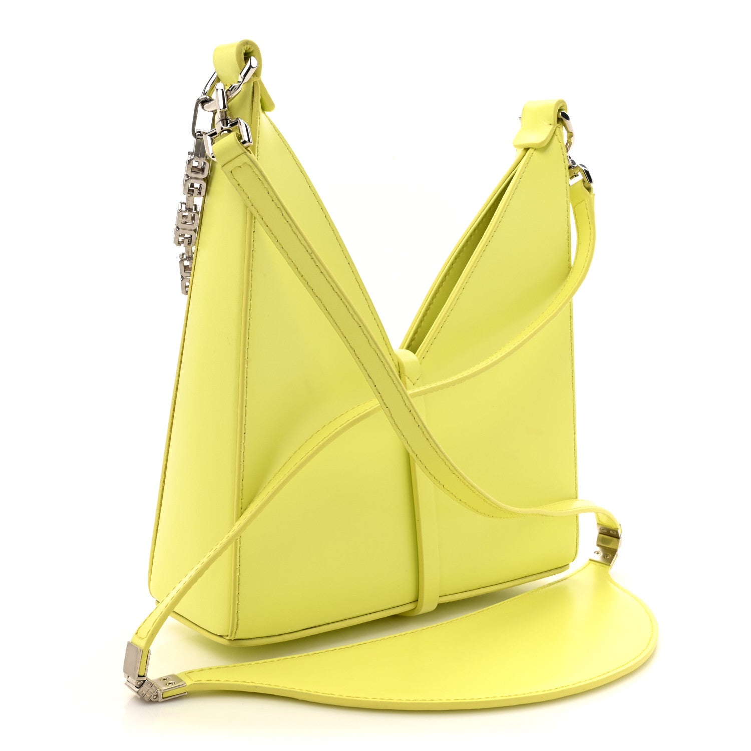 Givenchy Box Calfskin Mini Cut Out Shoulder Bag Neon Yellow 3 of 13