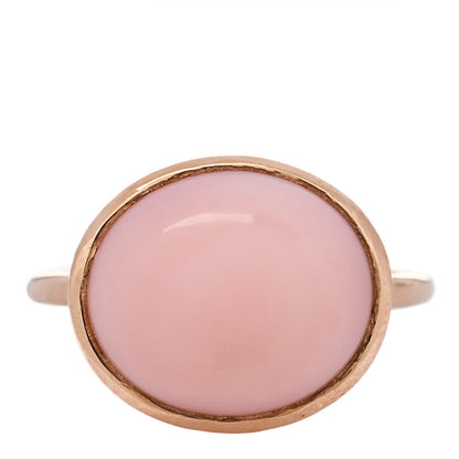 Irene Neuwirth 18K Pink Gold Pink Opal Oval Cocktail Ring 52 6 1 of 5