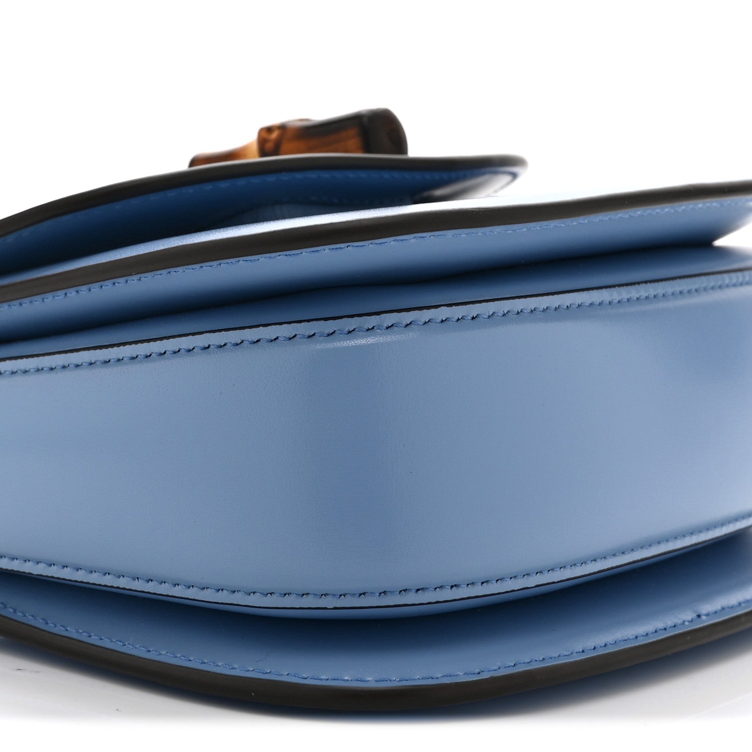 Gucci Boarded Dyana Lux Calfskin Web Mini Bamboo 1947 Top Handle Bag Blue 10 of 11