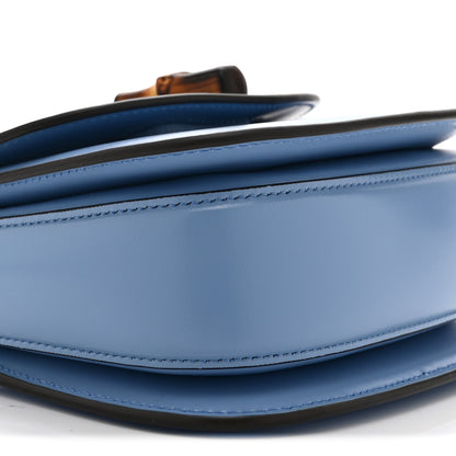 Gucci Boarded Dyana Lux Calfskin Web Mini Bamboo 1947 Top Handle Bag Blue 10 of 11